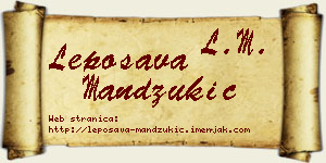 Leposava Mandžukić vizit kartica
